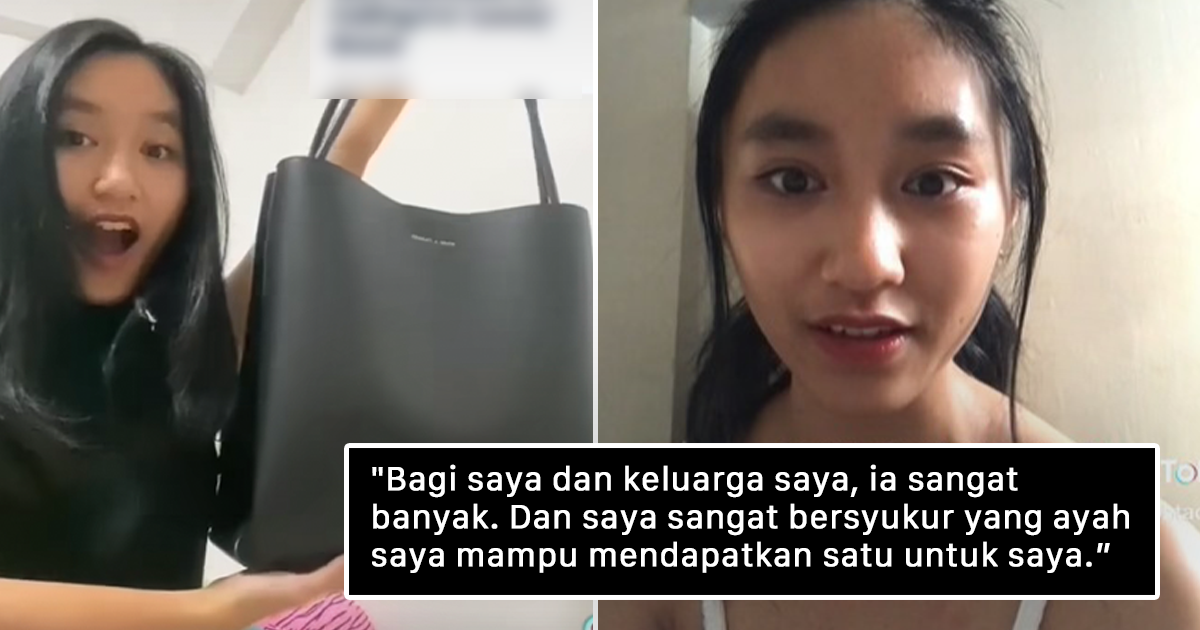 Gadis tetap anggap bapa hadiahkan beg tangan jenama mewah walau netizen  kata low class - “Setiap orang berbeza definisi bahagia” - Viral